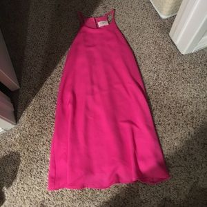 Halter top hot pink dress